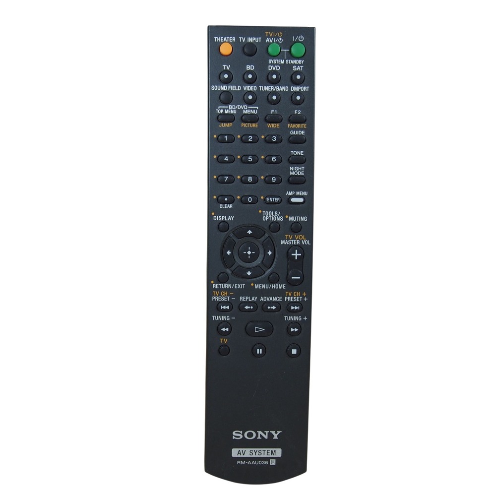 Sony RM-AAU036‎ AV System Remote HT-DDW700 HT-SF360 SA-WIS100 HOME THEATRE